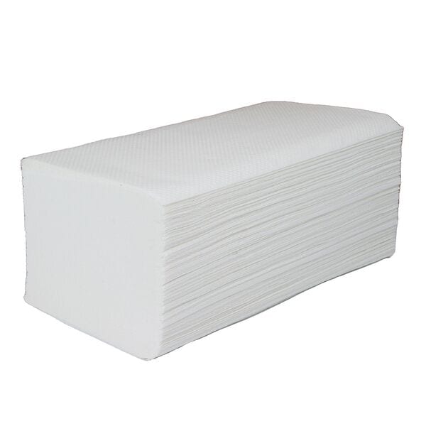 Papierhandt�cher V2-3200-Z-PR 2-lagig, wei�, 25,0 cm x 23,0 cm aus Zellstoff mit I-Falzung - 3200 Blatt gesamt