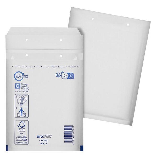 aroFol 100 Stck Luftpolster-Versandtaschen W3/C, 17,0x22,5 cm, im Gropack