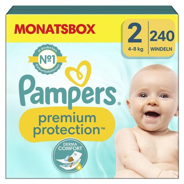 Pampers Windeln Monatsbox premium protection™ Gr.2 (4-8 kg) 240 Stck