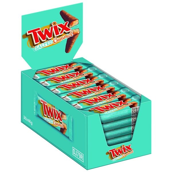 Twix 30er-Pack Schokoladenriegel Salted Caramel 46 g