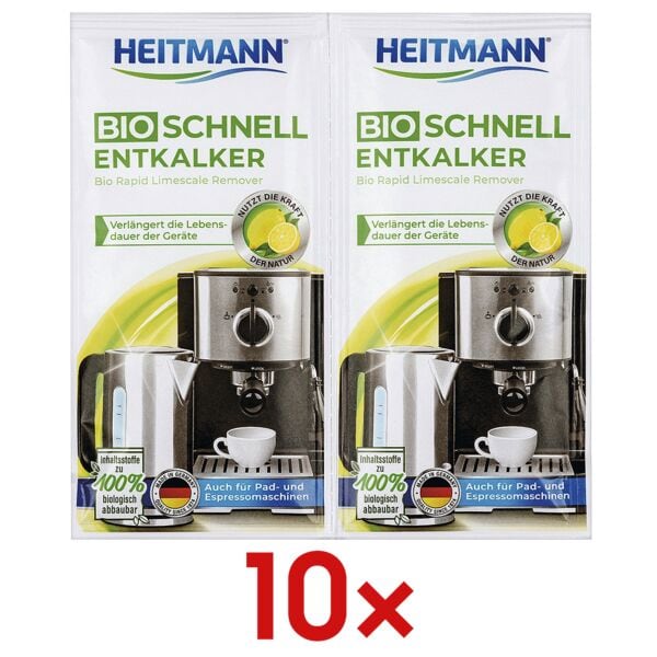 Heitmann 10x Bio Schnellentkalker Doppel-Portionsbeutel Heitmann 10x Bio Schnellentkalker Doppel-Portionsbeutel