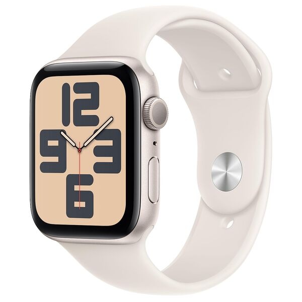 Apple Watch SE 44 mm Aluminium Polarstern (GPS) Sportarmband M/L polarstern