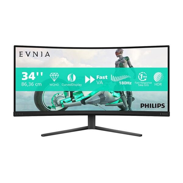 Philips 34M2C3500L VA Monitor, 86,36 cm (34''), 21:9, UWQHD, DisplayPort, 2x HDMI, HDCP, Audio Out Philips 34M2C3500L VA Monitor, 86,36 cm (34''), 21:9, UWQHD, DisplayPort, 2x HDMI, HDCP, Audio Out