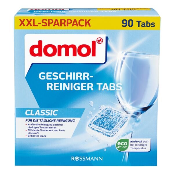 domol XXL-Sparpack Geschirr-Reiniger Tabs »Classic« 90 Stück domol XXL-Sparpack Geschirr-Reiniger Tabs »Classic« 90 Stück