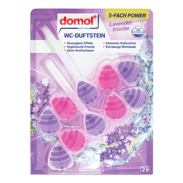 domol WC-Duftstein »Lavendelfrische« 5-fach Power 