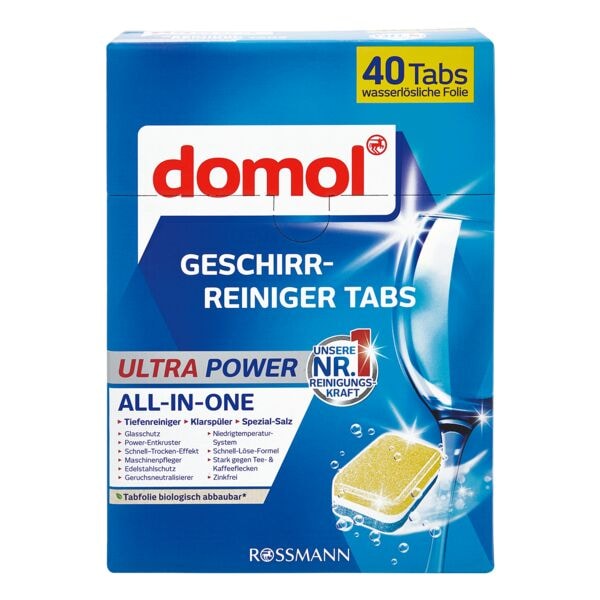 domol Geschirr-Reiniger Tabs Ultra Power 40 Stck