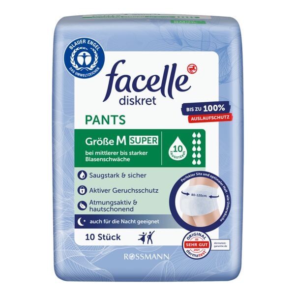 facelle 8er-Pack Inkontinenzhosen Pants super Gr. M