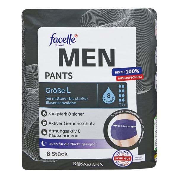 facelle 8er-Pack Inkontinenzhosen MEN Pants Gr. L