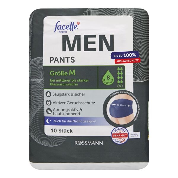 facelle 8er-Pack Inkontinenzhosen MEN Pants Gr. M