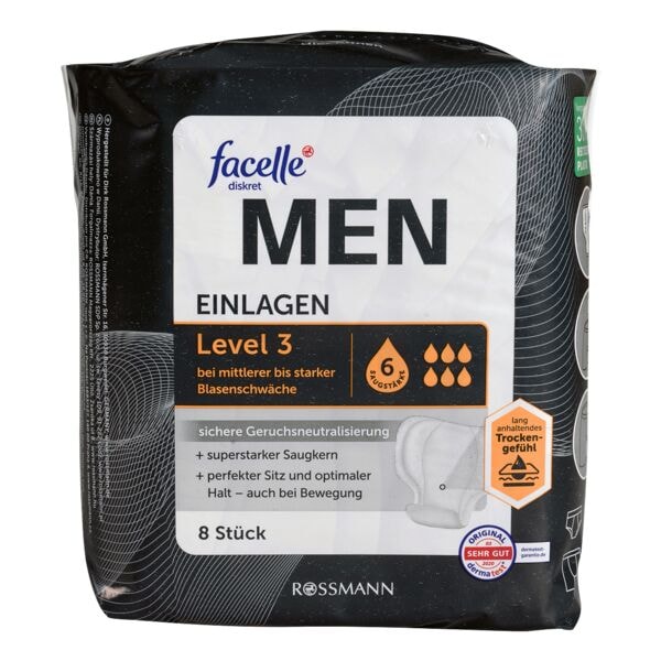 facelle 8er-Pack Einlagen MEN Level 3