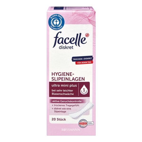 facelle 20er-Pack Hygiene-Slipeinlagen ultra mini plus
