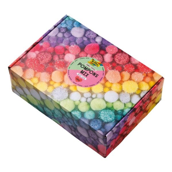 folia Pompons Mix »JUMBO PASTELL« 300 g folia Pompons Mix »JUMBO PASTELL« 300 g