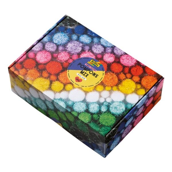 folia Pompons Mix »JUMBO GLITTER« 300 g folia Pompons Mix »JUMBO GLITTER« 300 g