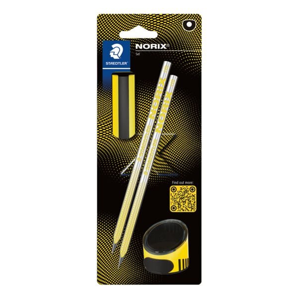 Bleistift-Set STAEDTLER NORIX mit Spitzdose, HB, mit Radiergummi