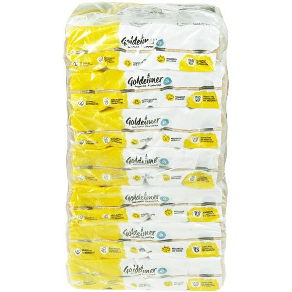 Goldeimer Toilettenpapier Recycling 3-lagig, natur - 56 Rollen (7 Pack à 8 Rollen)