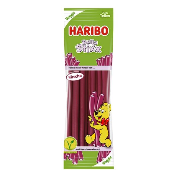 Haribo Fruchtgummi Balla-Stixx Kirsche veggie, 200 g