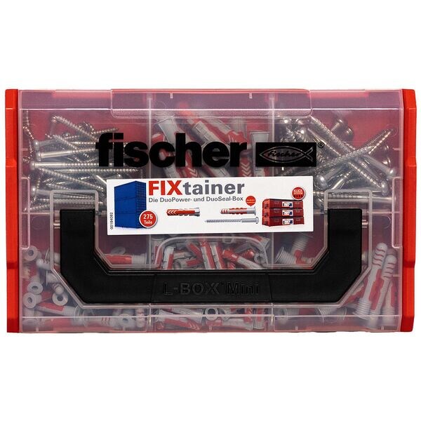 fischer Dbel- und Schrauben-Sortiment FixTainer - DuoPower / DuoSeal + S 275 Stck