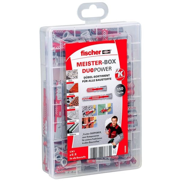 fischer Universaldbel-Sortiment Meister-Box - DuoPower kurz/lang 2K 150 Stck