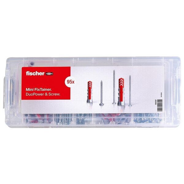 fischer Dbel- und Schrauben-Sortiment Mini FixTainer - DuoPower 95 Stck