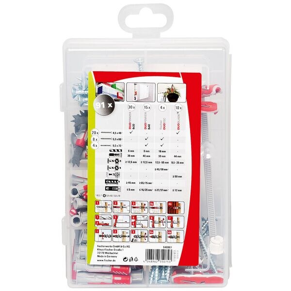 fischer Dbel- und Schrauben-Sortiment Profi-Box - DouTec DuoPower DuoBlade 2K 59 Stck