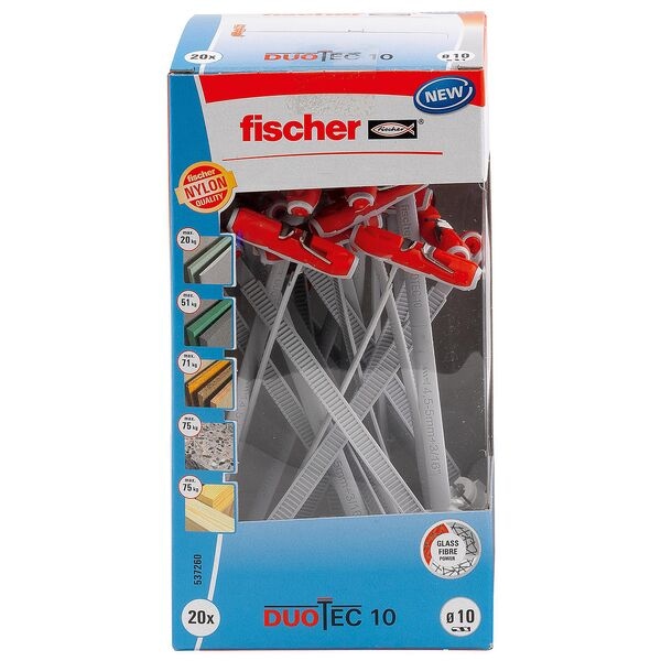 fischer Hohlraumdübel Nylon-Kippdübel »DuoTec 10« 20 Stück