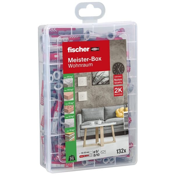 fischer Universald�bel-Sortiment �Meister-Box Wohnraum� 132 St�ck