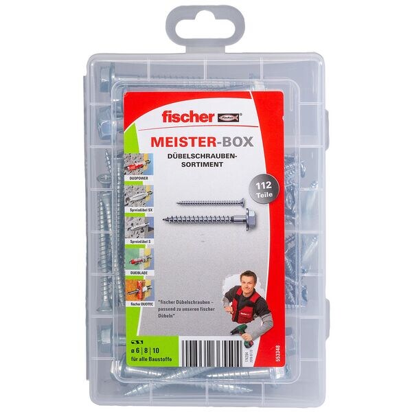 fischer Dbelschrauben-Sortiment Meister-Box 112 Stck