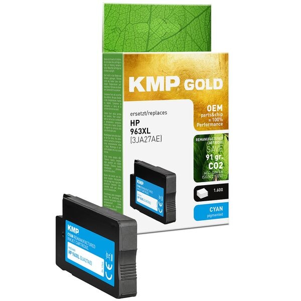 KMP Tintenpatrone ersetzt HP »3JA27AE« Nr. 963XL cyan pigmentiert KMP Tintenpatrone ersetzt HP »3JA27AE« Nr. 963XL cyan pigmentiert
