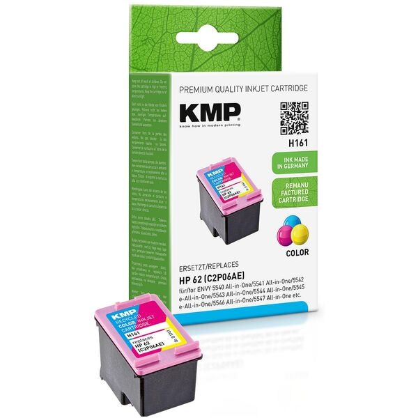 KMP Tintenpatrone ersetzt HP C2P06AE Nr. 62 3-farbig