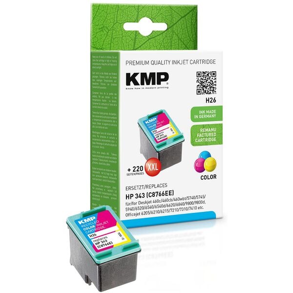 KMP Tintenpatrone ersetzt HP »C8766E« Nr. 343 3-farbig KMP Tintenpatrone ersetzt HP »C8766E« Nr. 343 3-farbig