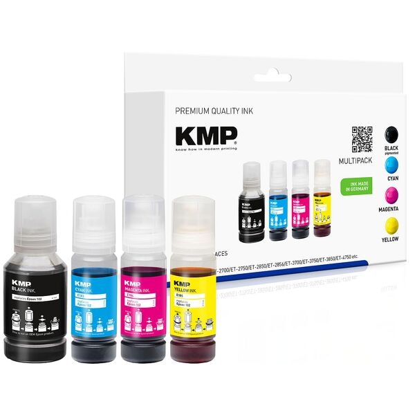 KMP Tintenpatronen-Set ersetzt Epson »102 BKCMY« schwarz, cyan, magenta, gelb