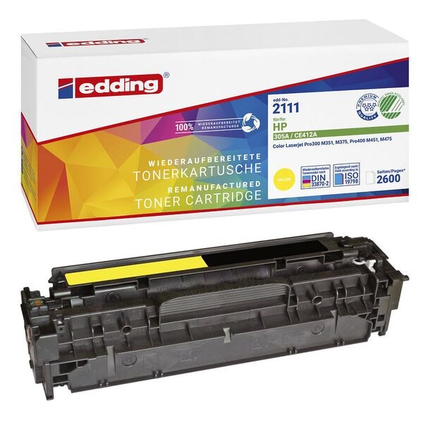 Edding Toner ersetzt HP CE412A Nr. 305A gelb