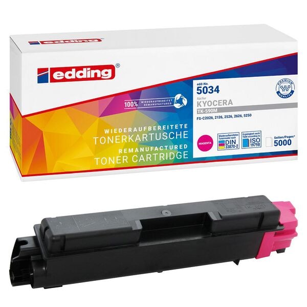 Edding Toner ersetzt Kyocera »590M« magenta Edding Toner ersetzt Kyocera »590M« magenta