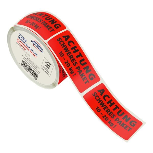 Avery Zweckform 200er-Pack Warnetiketten »Schweres Paket 10-20 kg« 7254, 100 x 50 mm Avery Zweckform 200er-Pack Warnetiketten »Schweres Paket 10-20 kg« 7254, 100 x 50 mm