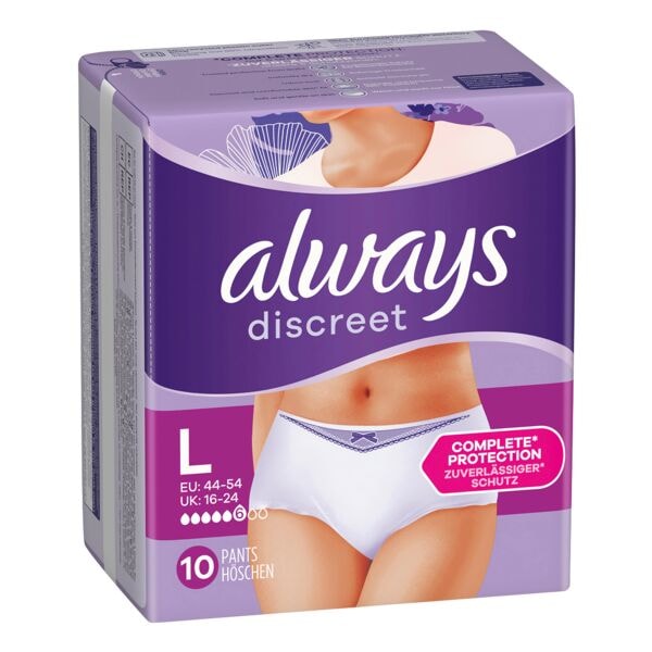 Always Inkontinenzhöschen »discreet Normal« Gr. L - 40 Stück