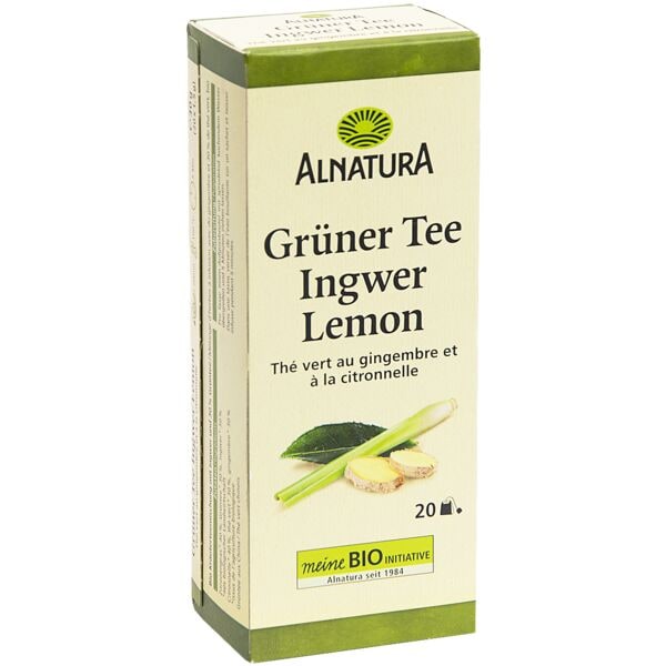 Alnatura Grüner Tee »Ingwer-Lemon« 20 Beutel Alnatura Grüner Tee »Ingwer-Lemon« 20 Beutel