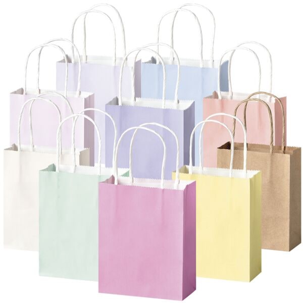 folia 20er-Pack Tragetaschen PASTELL Gr. S 