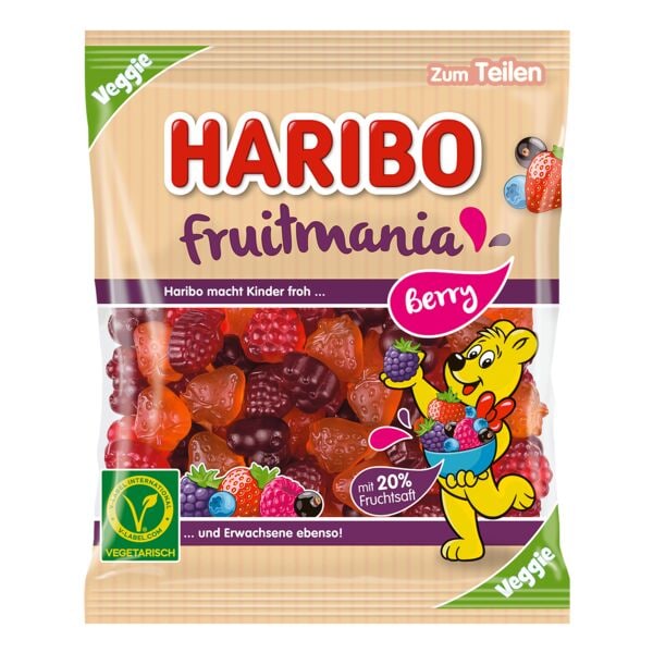 Haribo Fruchtgummi Fruitmania Berry Veggie 160 g