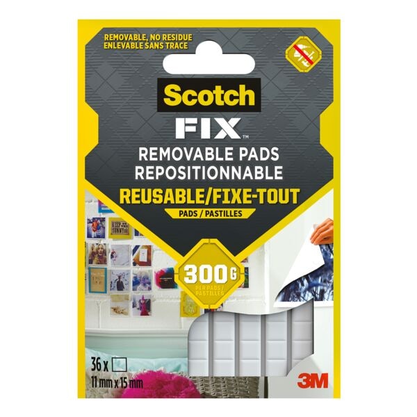 Scotch Klebepads ablsbar FIX 11/15 mm - 36 Stck
