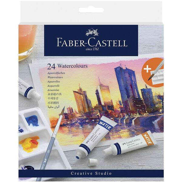 Faber-Castell Aquarellfarben 24 St�ck farbsortiert inkl. Mischpalette