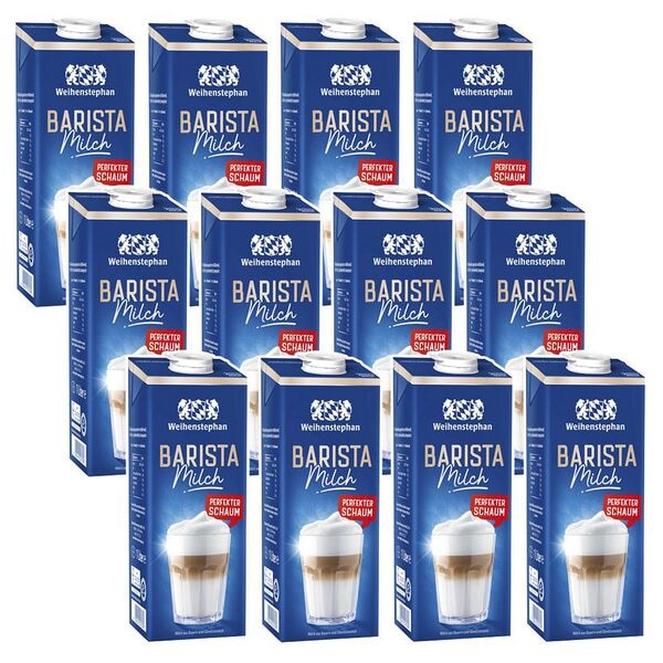 Weihenstephan 12er-Pack haltbare Milch Barista H-Trinkmilch 3% Fett