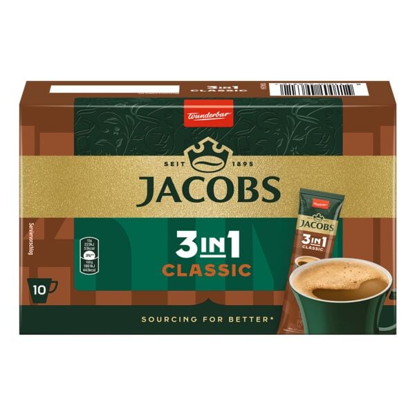 Jacobs 3in1 Classic gest 10 Beutel Instantkaffee 120 g