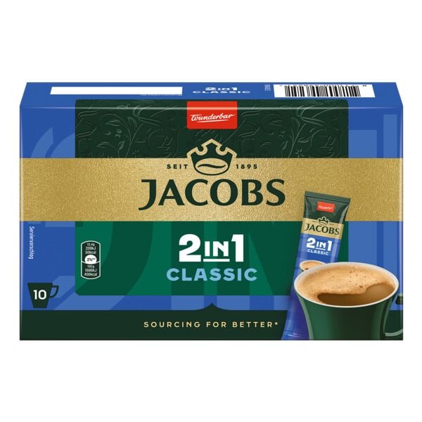 Jacobs 2in1 Classic ungest 10 Beutel Instantkaffee 124 g