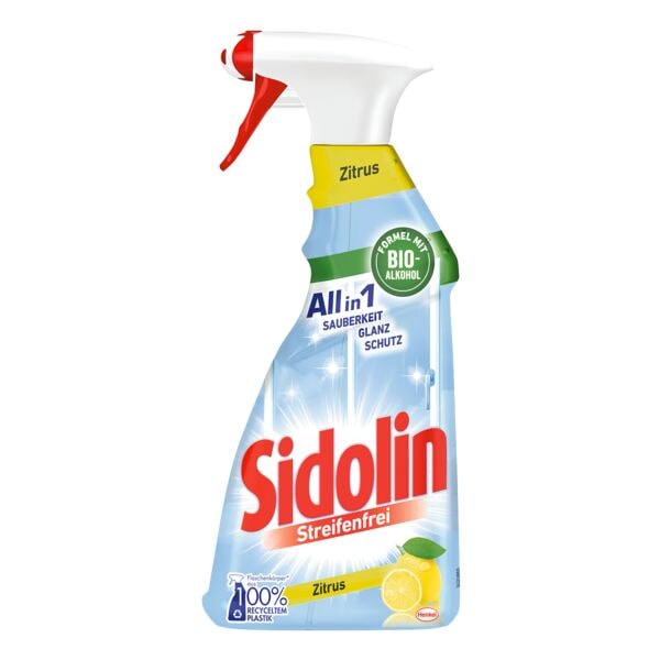 Sidolin Glasreiniger All in 1 Streifenfrei Zitrus 500 ml
