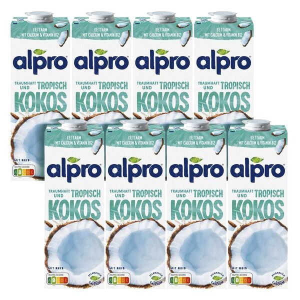 alpro 8er-Pack Kokosdrink mit Reis 1 Liter