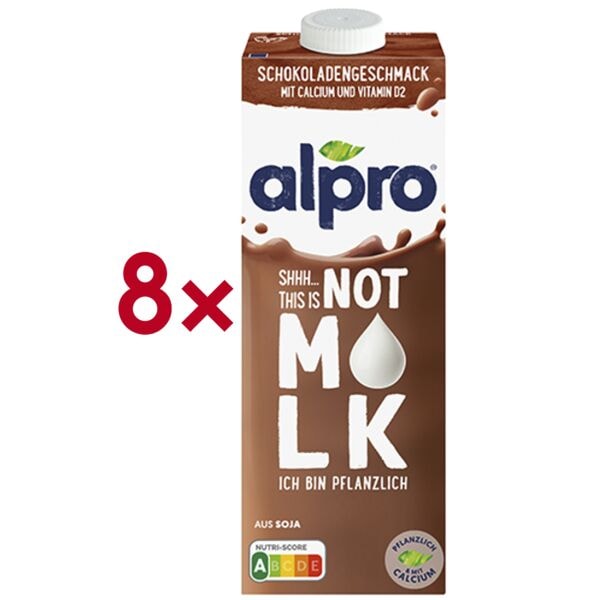 alpro 8er-Pack Sojadrink This Is Not Milk Schoko 1 Liter