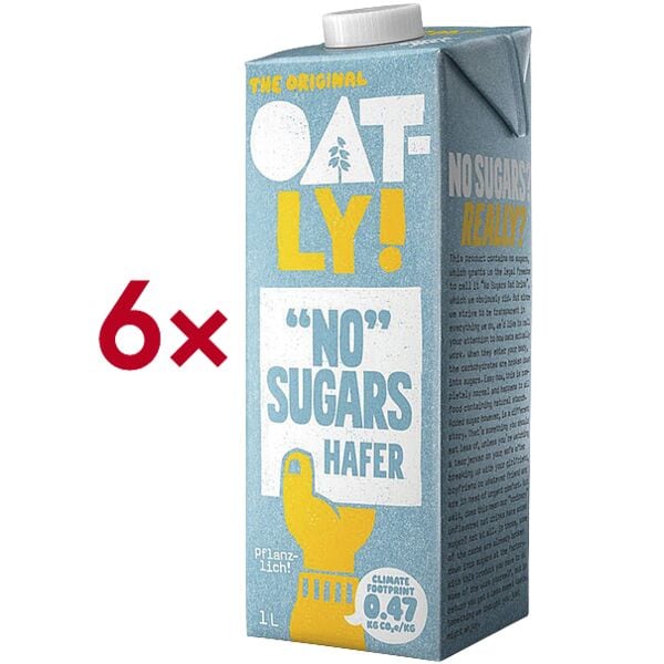 Oatly 6er-Pack Haferdrink »No Sugars« 1 Liter Oatly 6er-Pack Haferdrink »No Sugars« 1 Liter