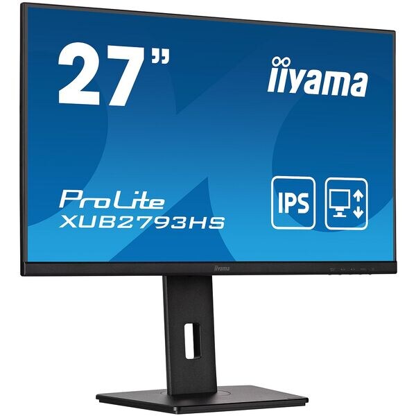 Iiyama PROLITE XUB2793HS-B7 LED Monitor, 69,0 cm (27,2''), 16:9, Full HD, HDMI, DisplayPort, Kopfhrer-/Mikrofonkombinationsbuchse