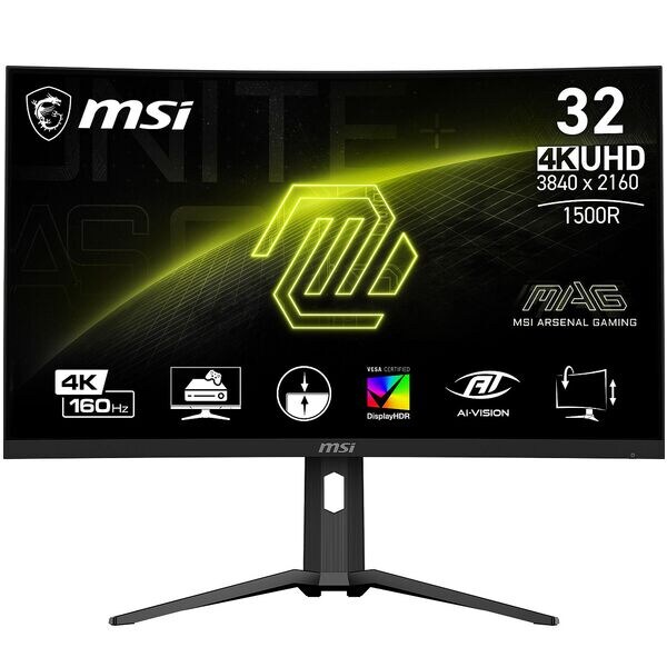 MSI MAG 321CUPDE VA Monitor, 80 cm (31,5''), 16:9, Ultra HD (4K), 2x HDMI, DisplayPort, USB Typ C, Kopfhrer-/Mikrofonkombinationsbuchse