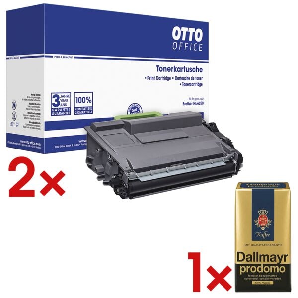 OTTO Office 2x Toner ersetzt Brother »TN-3480« inkl. Kaffee gemahlen »Prodomo« 500 g